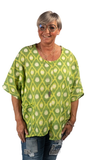 Janne K - t-shirt one size grøn
